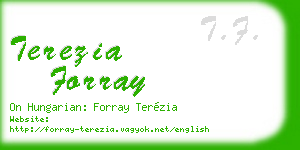 terezia forray business card